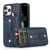 Custodia per telefono con slot per scheda portafoglio con supporto per supporto per iPhone 