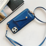 Wallet Shoulder Strap Phone Case For IPhone