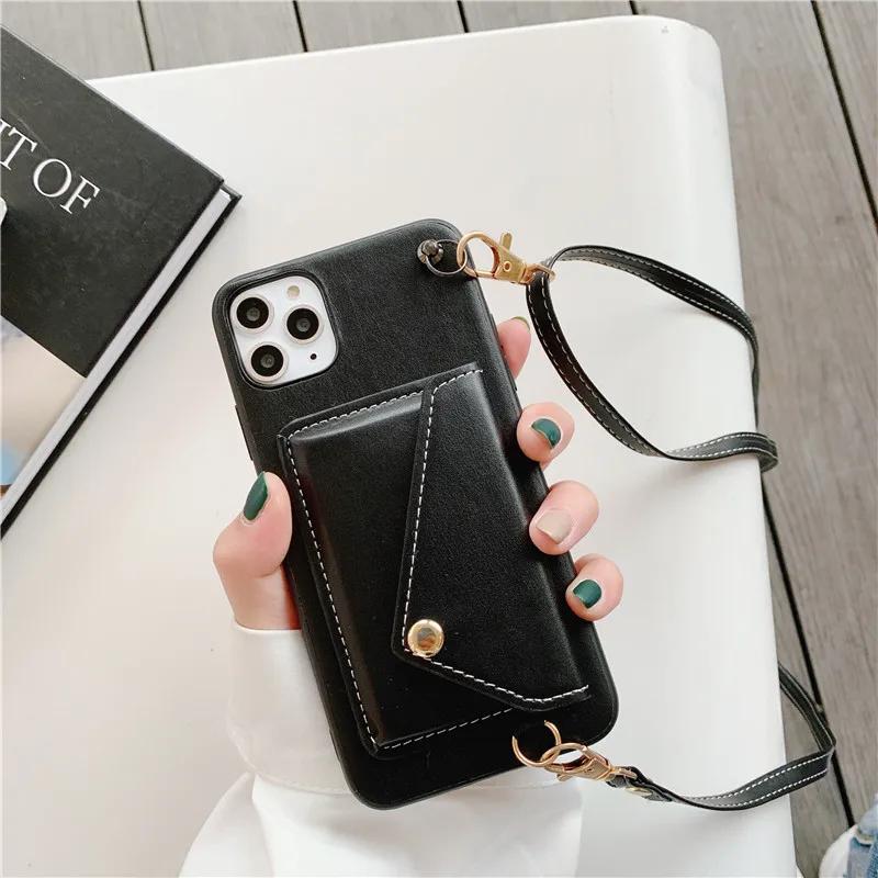 Wallet Shoulder Strap Phone Case For IPhone