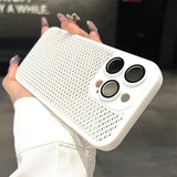 Original Heat Dissipation Breathable Mesh Hole Case For IPhone