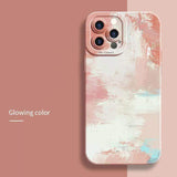 Oil Painting Flower Silicone Case For iPhone