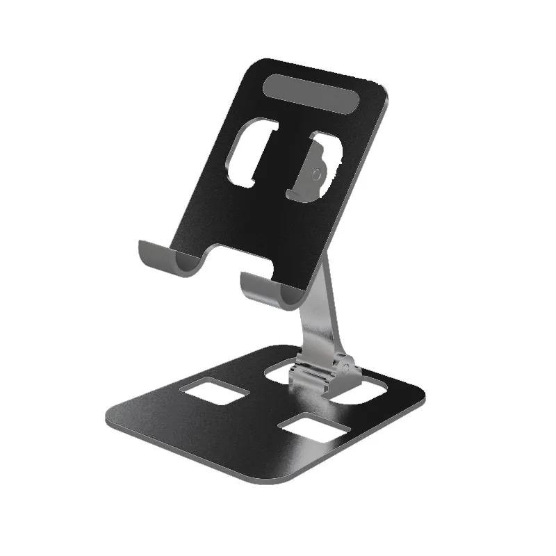 Universal All Aluminum Alloy Metal  Foldable Desk Mount Stand For Mobile Phone Tablet