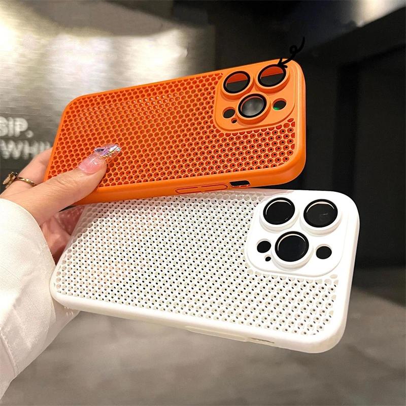 Original Heat Dissipation Breathable Mesh Hole Case For IPhone