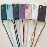 Lanyard Crossbody Necklace Magnetic Charge Case For Samsung