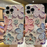 New Oil Colored Petal Phone Case For IPhone