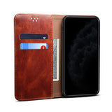 Oil Leather Flip Case For IPhone