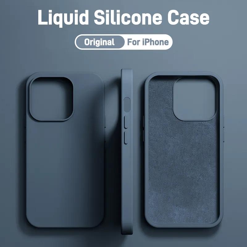 Original Liquid Silicone Soft Case Protection For IPhone