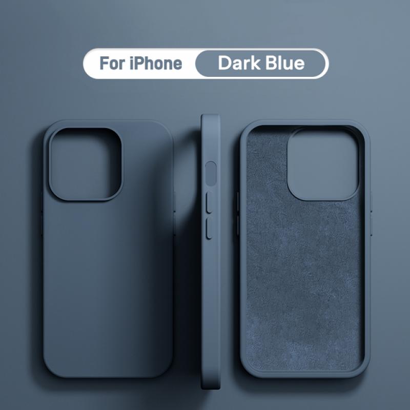 Custodia protettiva morbida in silicone liquido originale per iPhone 