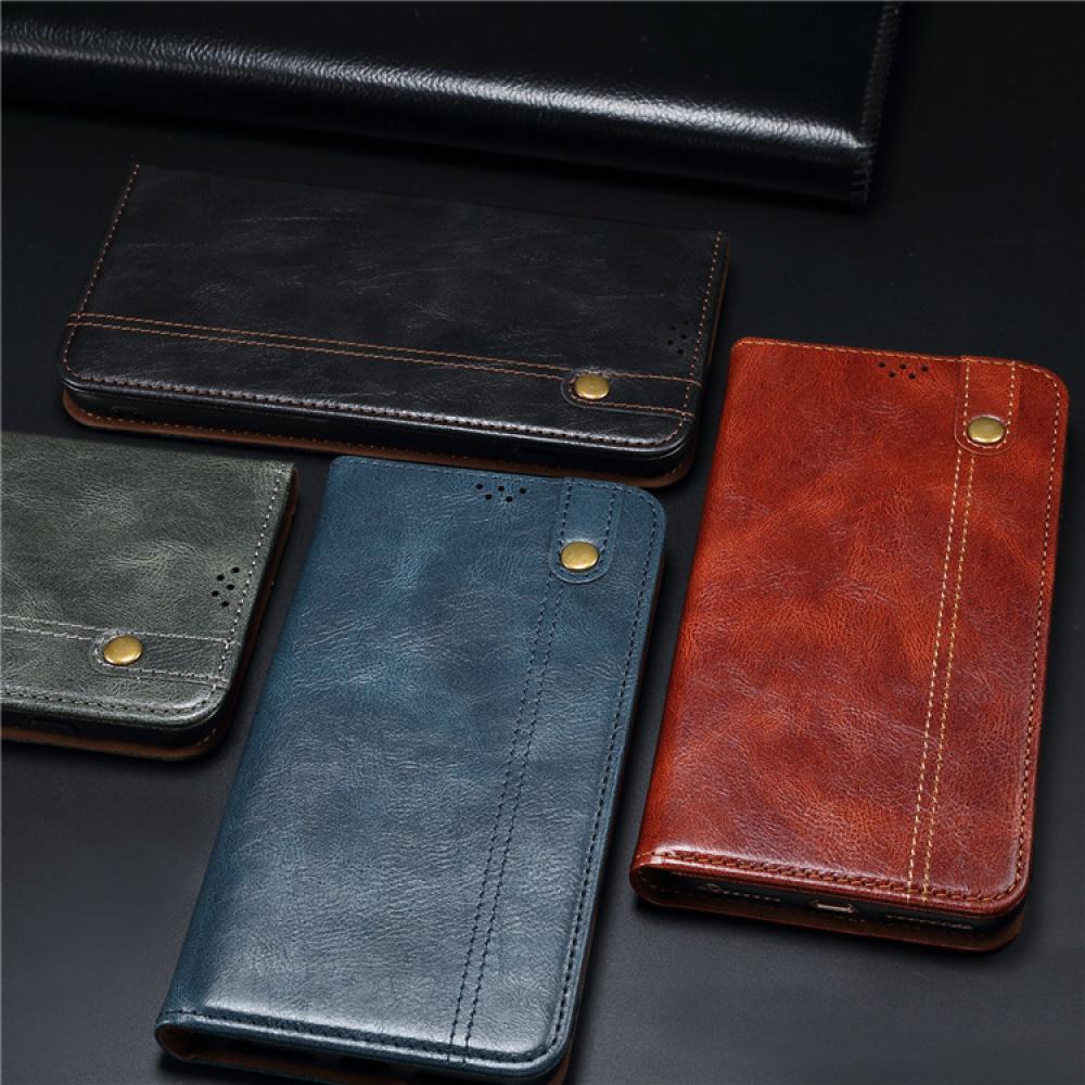 Oil Leather Flip Case For IPhone