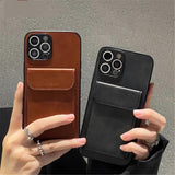 Luxury Leather Card Wallet Stand Phone Case For IPhone