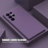 Square Bumper Liquid Silicone Case For Samsung