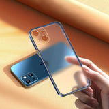 Electroplate Frosted Transparent Case For iPhone