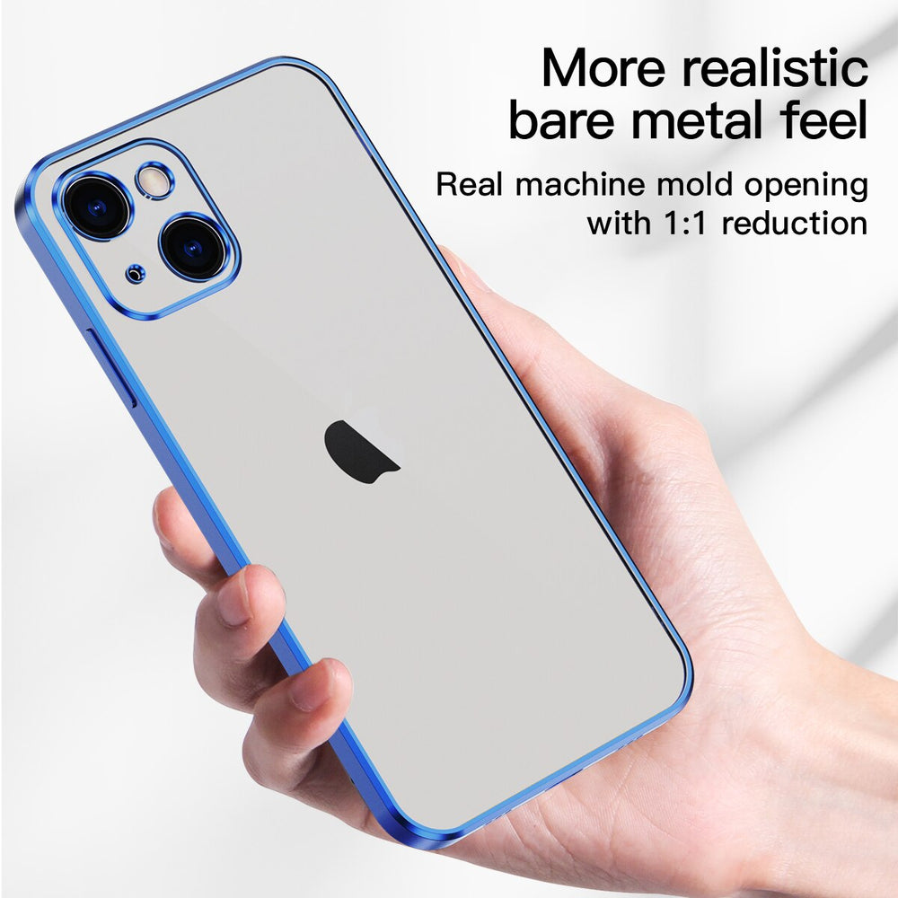 Electroplate Frosted Transparent Case For iPhone
