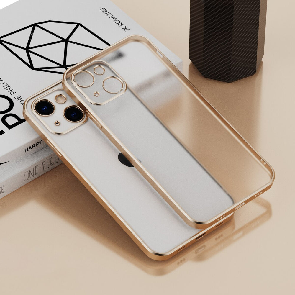 Electroplate Frosted Transparent Case For iPhone