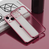 Electroplate Frosted Transparent Case For iPhone