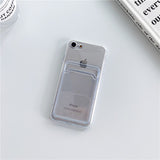 Card Holder Transparent Phone Case For iPhone