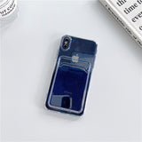 Card Holder Transparent Phone Case For iPhone