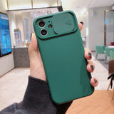 Lens Protection Liquid Silicone Case For iPhone