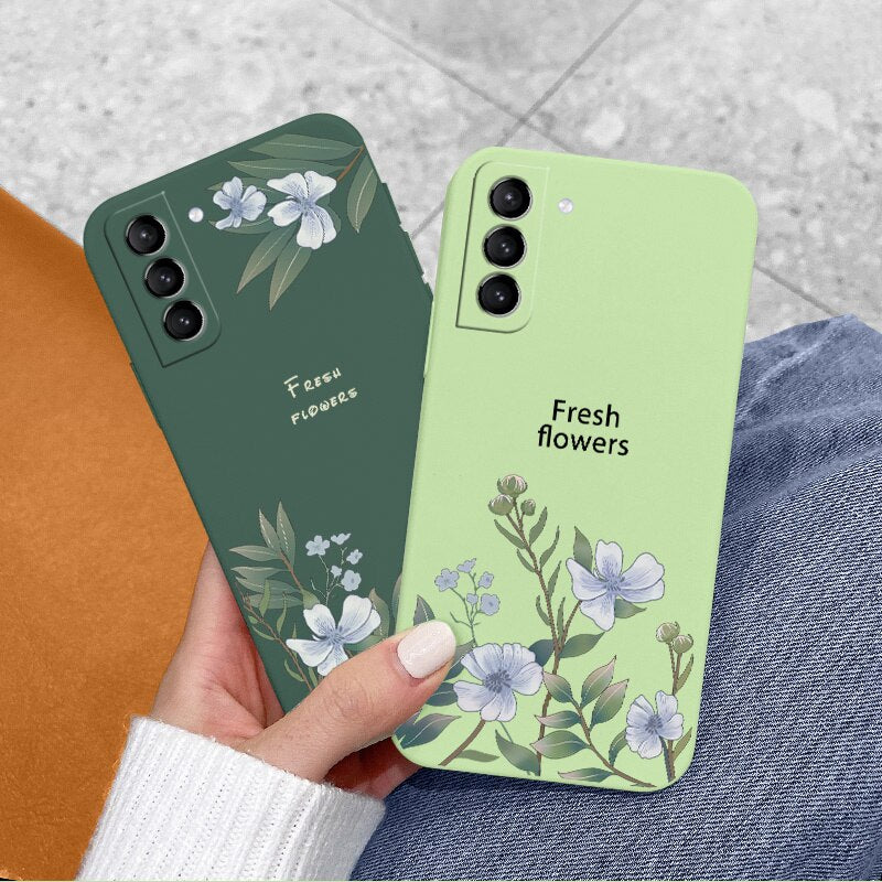 Camera Protection Flowers Case For Samsung Galaxy