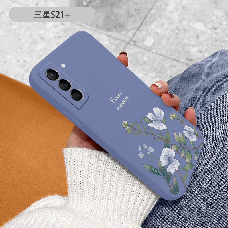 Custodia protettiva per fotocamera con fiori per Samsung Galaxy 