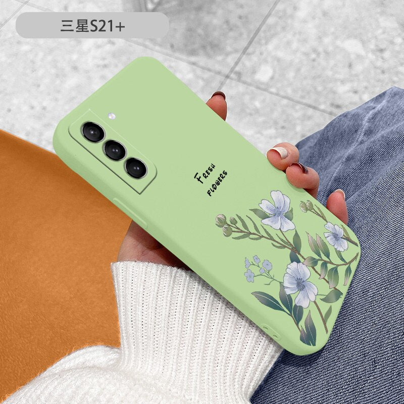Camera Protection Flowers Case For Samsung Galaxy