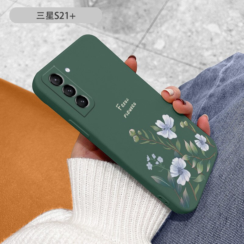 Camera Protection Flowers Case For Samsung Galaxy