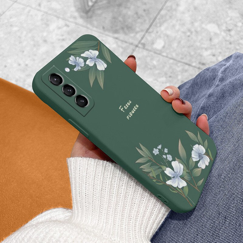 Camera Protection Flowers Case For Samsung Galaxy