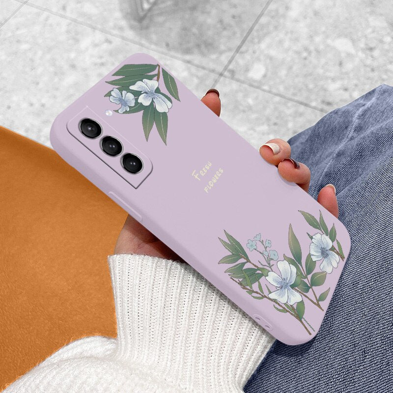 Camera Protection Flowers Case For Samsung Galaxy