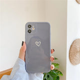 Candy Colors Love Heart Phone Case For iPhone