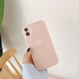 Candy Colors Love Heart Phone Case For iPhone