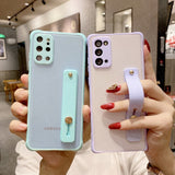 Candy Wrist Strap Clear Phone Case For Samsung