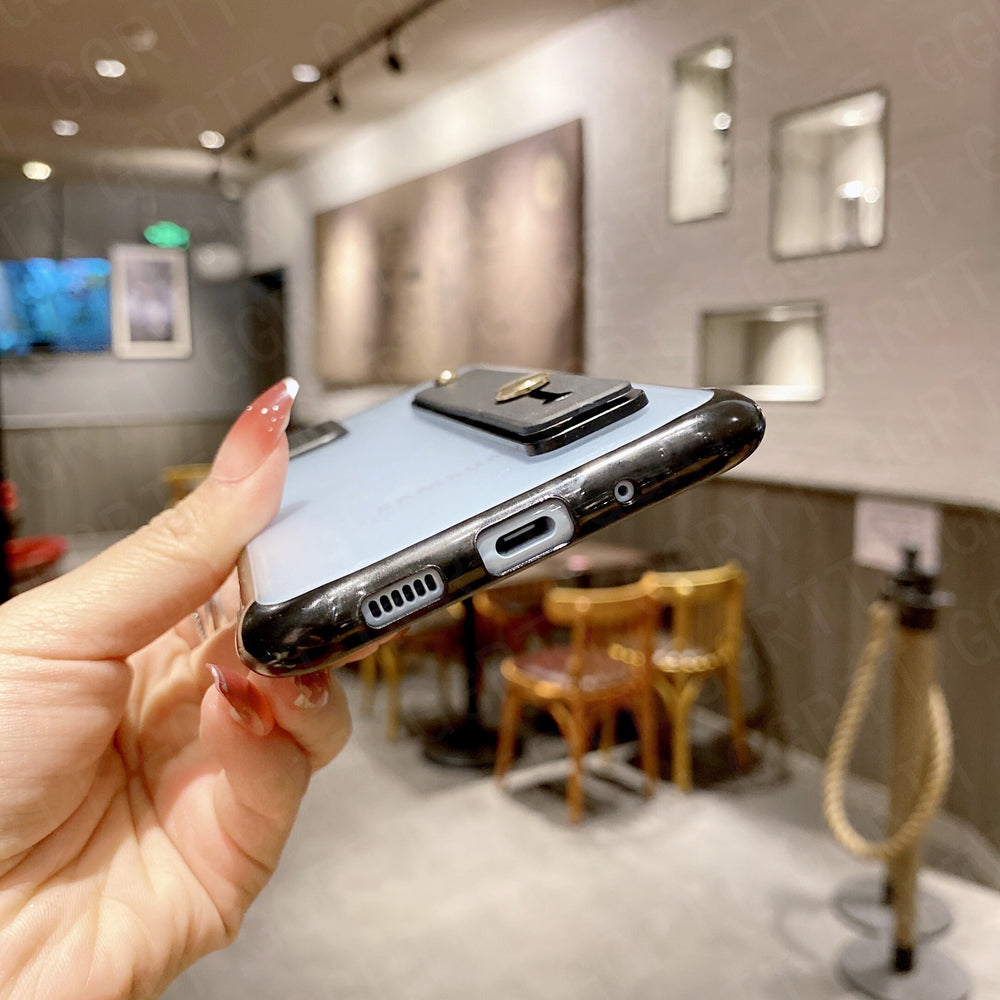 Custodia trasparente per telefono con cinturino da polso Candy per Samsung 