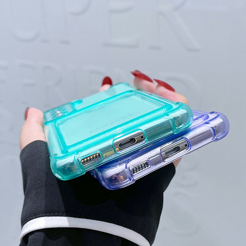 삼성 갤럭시용 카드 가방 지갑 투명 휴대폰 케이스 