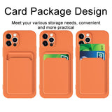 Card Holder Luxury Liquid Silicone Case For iPhone