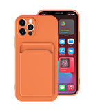 Card Holder Luxury Liquid Silicone Case For iPhone
