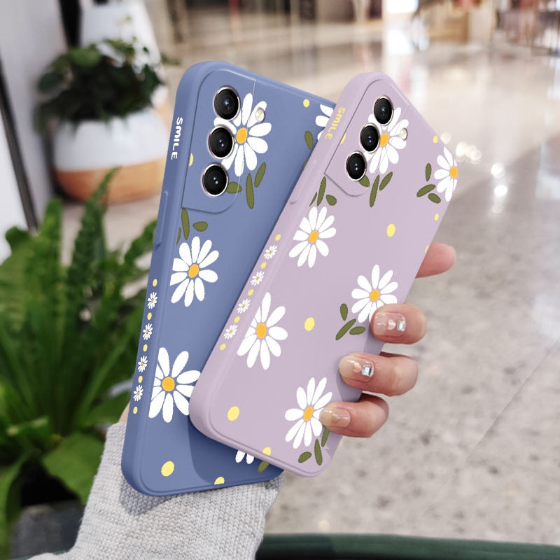 Daisy Flowers Silicone Case For Samsung Galaxy