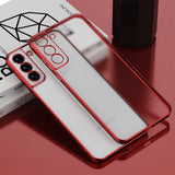 Plating Silicone Clear Matte Case for Samsung