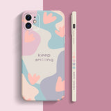 Colorful Cute Flowers Soft Case For iPhone