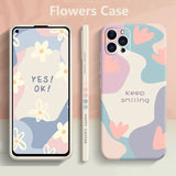Colorful Cute Flowers Soft Case For iPhone