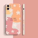 iPhone용 다채로운 귀여운 꽃 소프트 케이스 