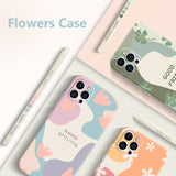 Custodia morbida con fiori colorati e carini per iPhone 
