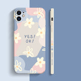 Colorful Cute Flowers Soft Case For iPhone