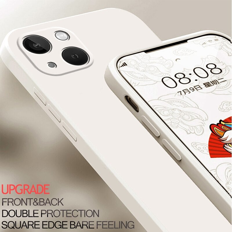 Cute Astronaut Liquid Silicon Case For iPhone