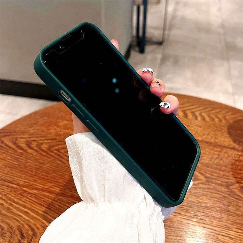 Soft Matte Electroplated Ring Case For iPhone