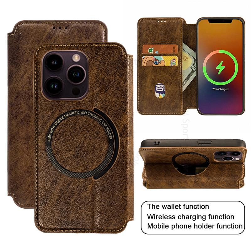 Card Wallet Magnetic Flip Case For iPhone