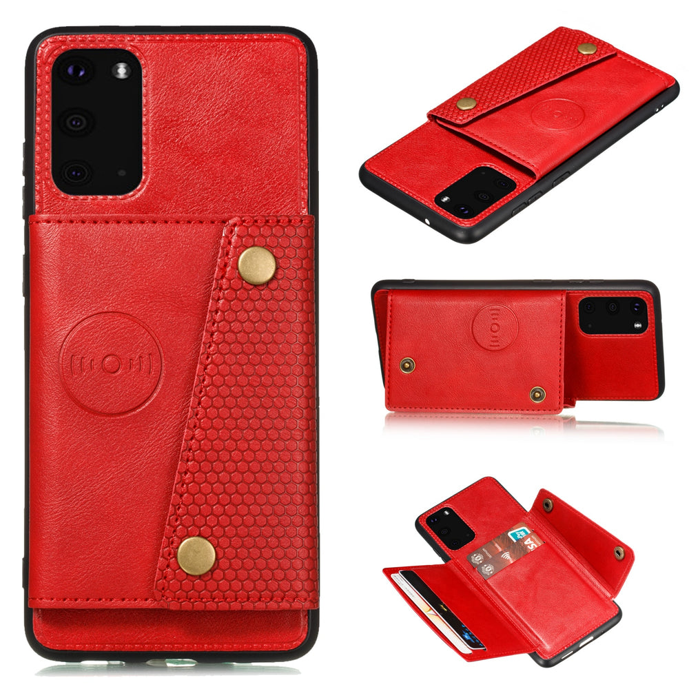 Car Magnetic Leather Flip Case for Samsung Galaxy