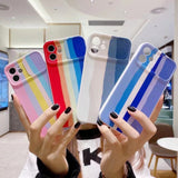 Frame Protective Rainbow Soft Case For iPhone