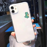 Cute Cartoon Little Dinosaur Clear Case for iPhone
