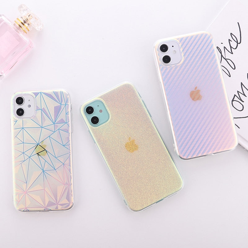 Geometric Translucent Phone Case For iPhone