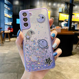 Glitter Planet Silicone Case For Samsung Galaxy